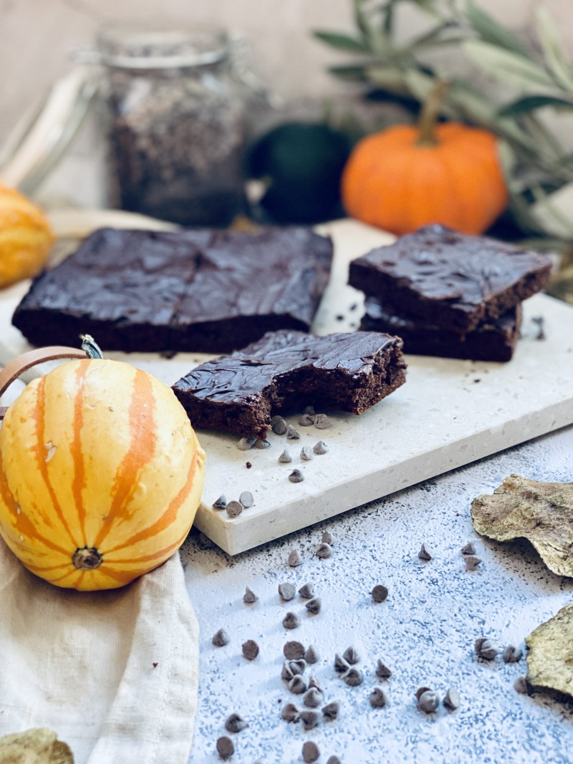 Schokoladen-Brownies mit Kürbis Rezept - Jussilicious-Foodblog