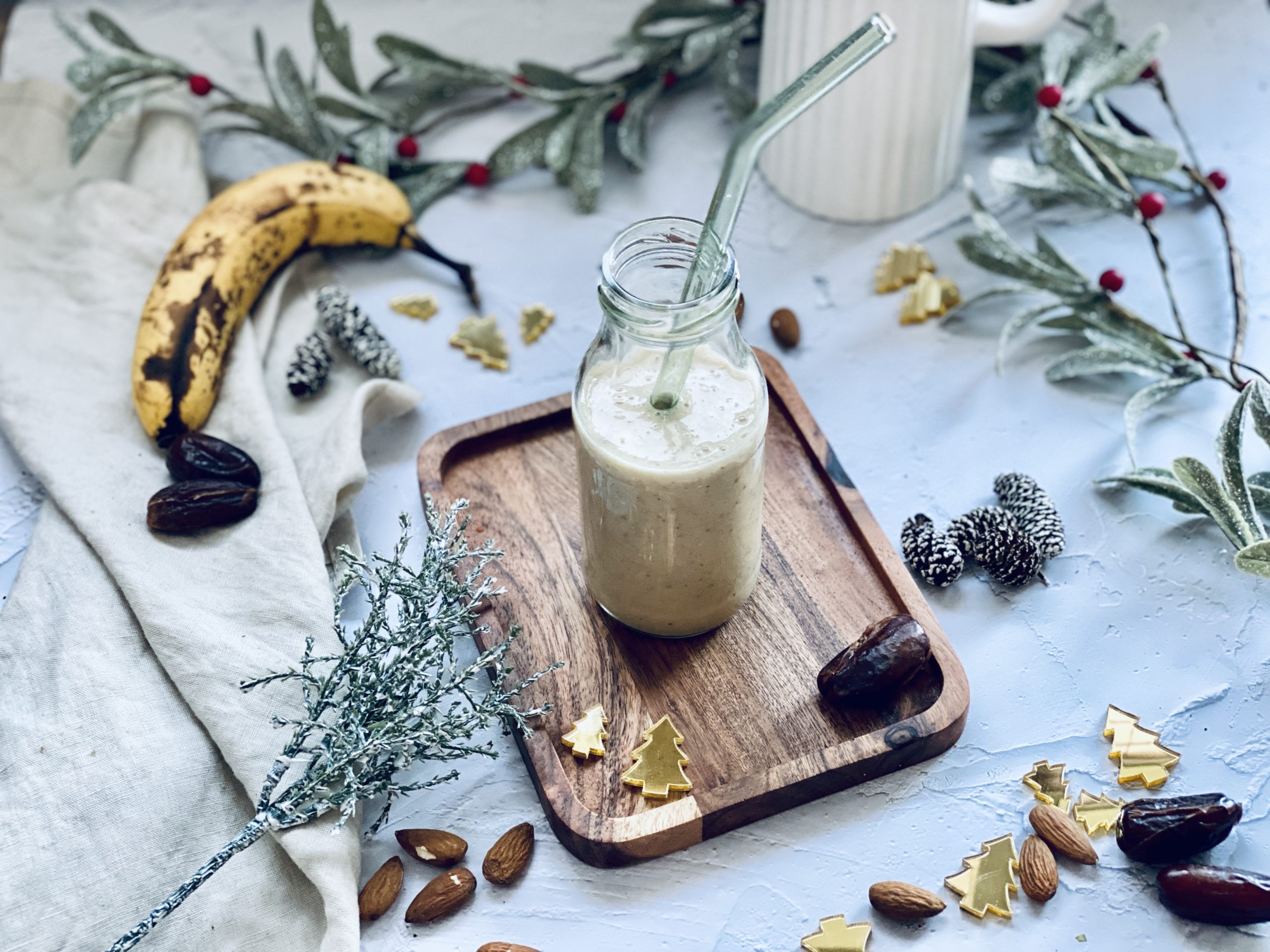 Bananen-Dattelmilch ohne Zuckerzusatz Rezept - Jussilicious-Foodblog