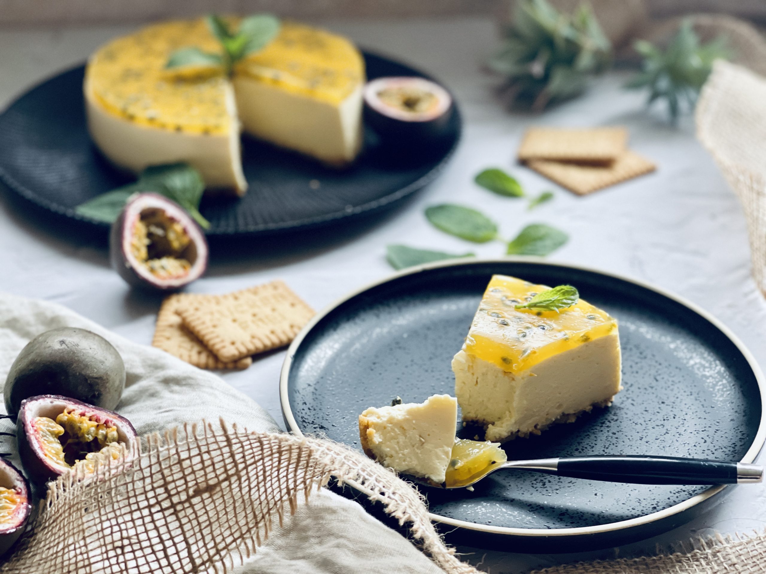 Maracuja-Cheesecake ohne Backen Rezept - Jussilicious-Foodblog