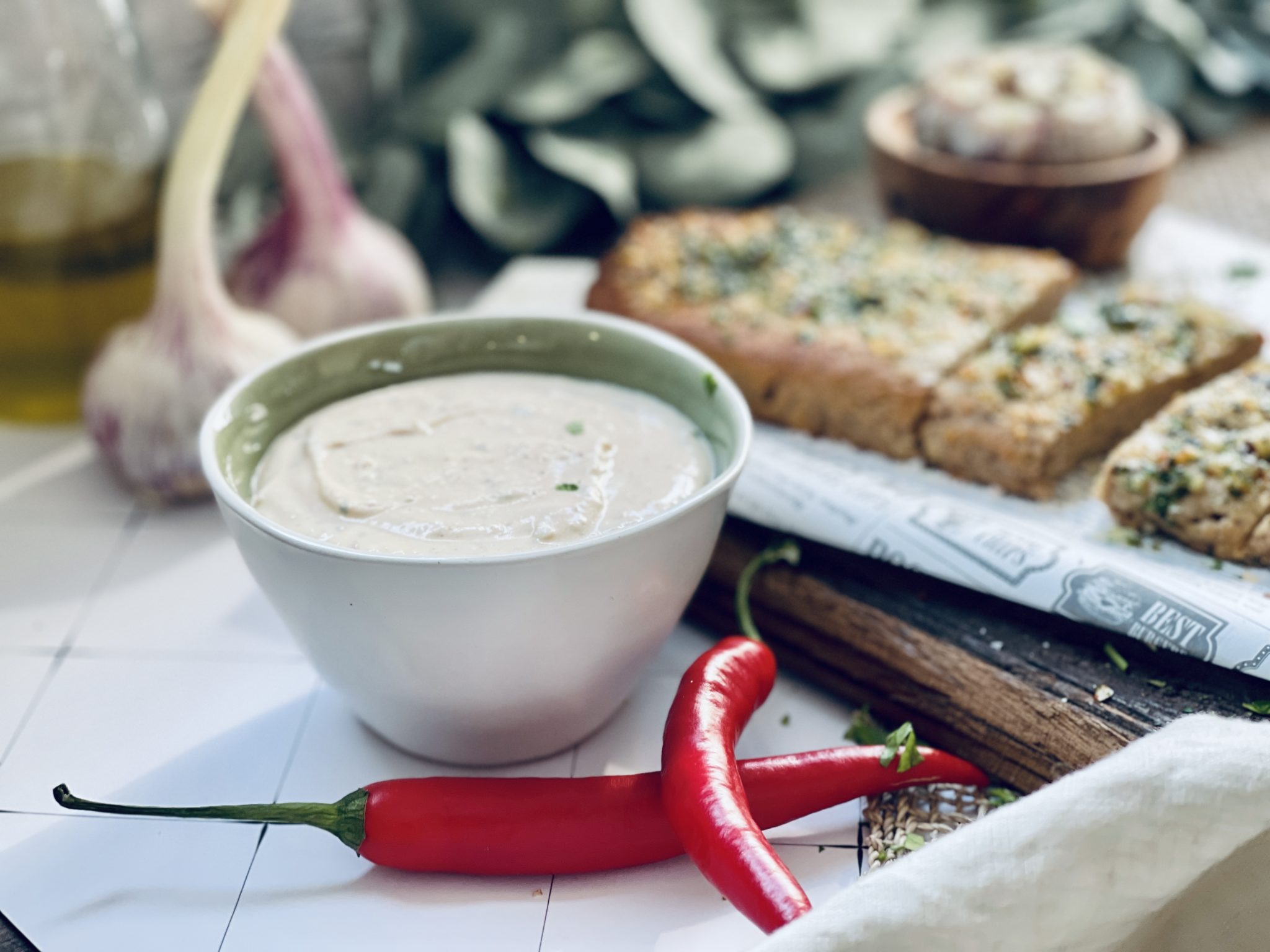 Knoblauch-Feta-Chili-Dip Rezept - Jussilicious-Foodblog