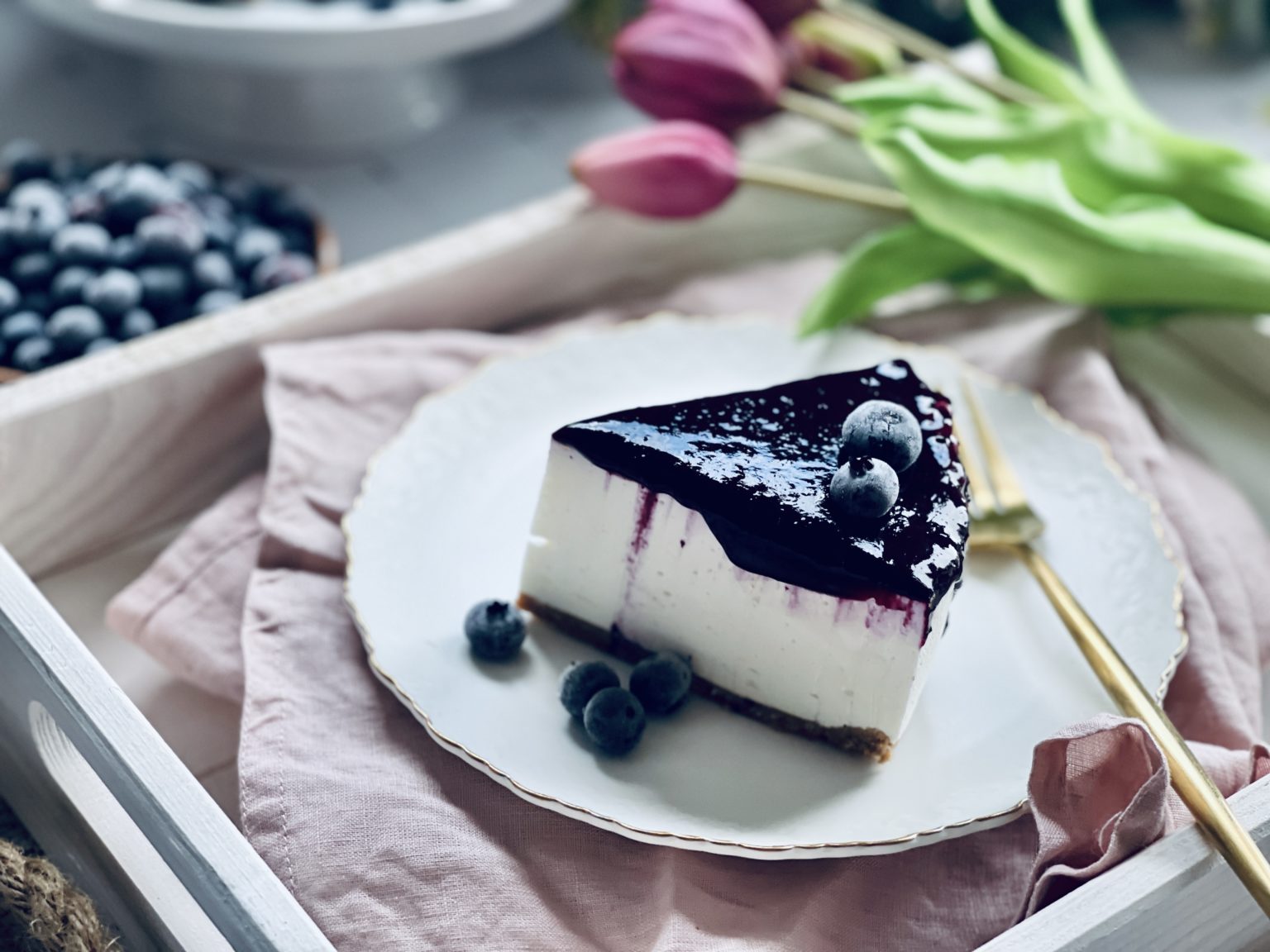 No Bake Cheesecake Blueberry ohne Zuckerzusatz Rezept - Jussilicious ...