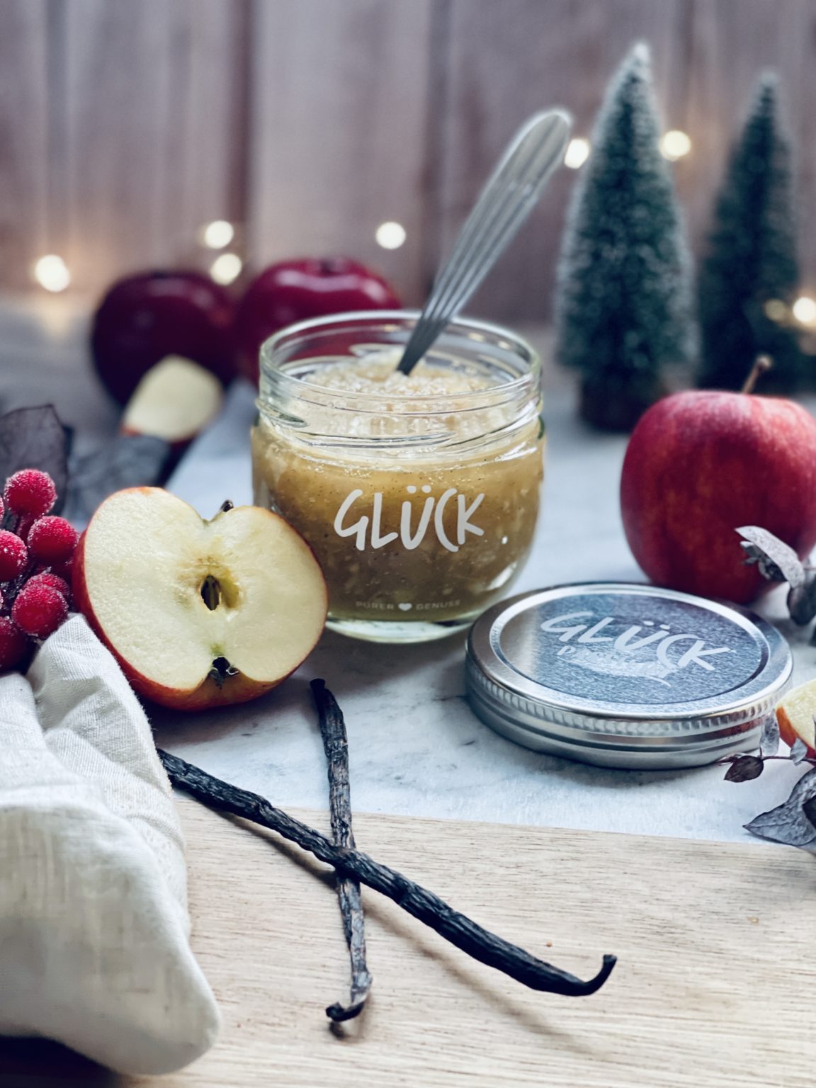 zuckerfreie Apfel-Vanille Marmelade Rezept - Jussilicious-Foodblog