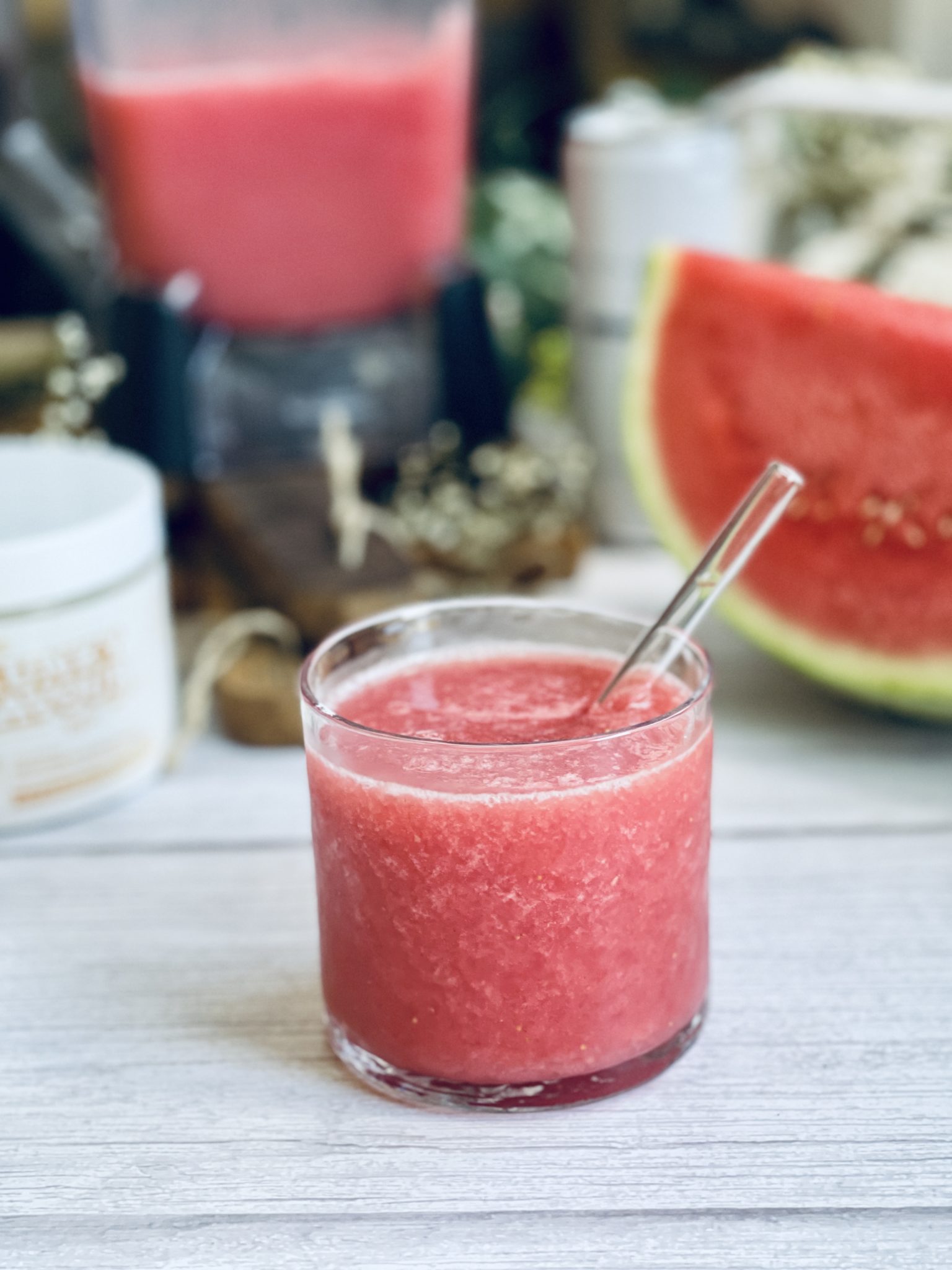 Wassermelonen-Erdbeer Slushy oder Sorbet ohne Zuckerzusatz Rezept ...