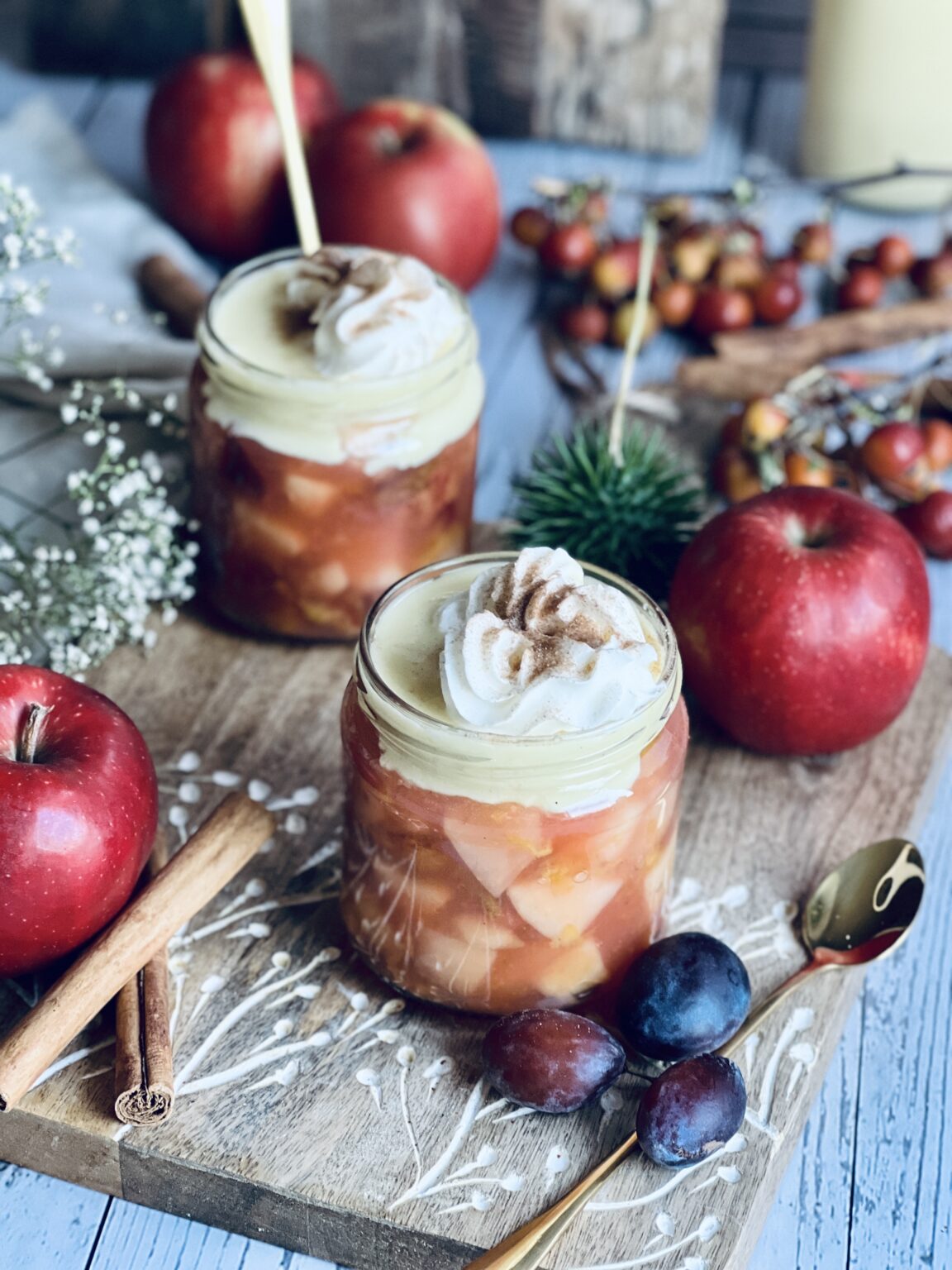 Apfel-Pflaumen Grütze ohne Zuckerzusatz Rezept - Jussilicious-Foodblog
