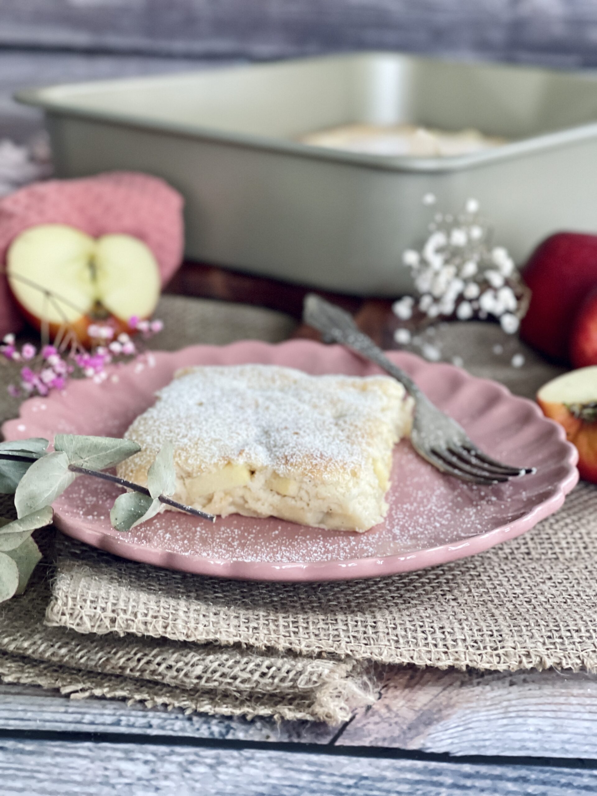 Apfelpfannkuchen vom Blech ohne Zuckerzusatz – Rezept - Jussilicious ...